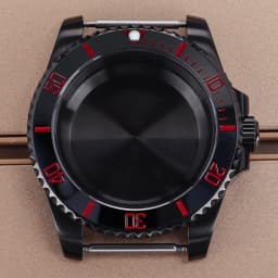 PVD Black NH35 40mm Men's Watch Case Sapphire For SUB Seiko NH35 NH36 NH38 NH34 Miyota 8215 ETA 2824 Movement Yacht-Master 20ATM