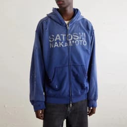 High Street Washed Retro Distressed Ink Splatter Zipper Hooded Hoodie for Men and Women Cardigan Terry Baggy Sweatshirts