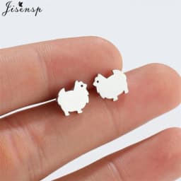 Cartoon Animal Earings Multiple Stainless Steel Cat Stud Earring for Women Girls Small Dog Paw Ear Studs Funny Jewelry Oorbellen