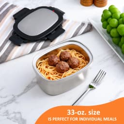 KOOMADE Vacuum Insulated Lunch Box with Thermal Bag 304 Stainless Steel Leakproof Divided Bento Box Keep Warm 4H Cold 8H Portable Food Container for Office Picnic