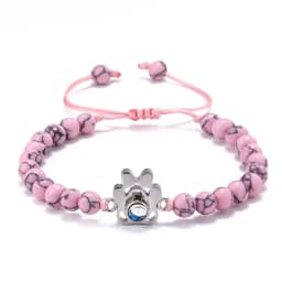 Beaded Personalized Photo Projection Bracelet Custom Photo Dog Paw Bracelet Pet Photo Necklace Cat PawPendant Commemorative Gift