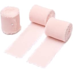 5 Meters Hand Torn Edge Chiffon Ribbon Wedding Hold Flower Tassel Ribbon Bow Decoration Snow Silk Fabric Strip