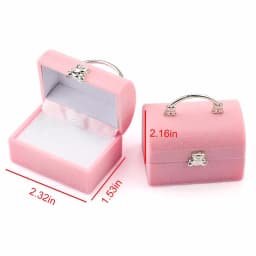 1PCS Mini Velvet Ring Box Creative Jewelry Case Holder Ring Earring Display Box for Wedding Proposal Engagement Birthday Gift