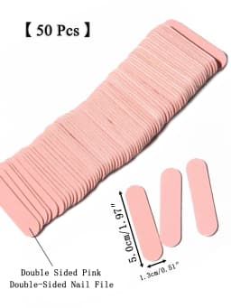 15 to 2000 Pcs Mini Pink Nail Files Double Sided Emery Boards for Manicure Pedicure Nail Art Buffing and Shaping Tools
