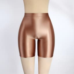 Women Cropped Pants Oily Shiny Luster Tights Form-fitting Opaque Sexy High Waist Capris Smooth Super Smoothy Skinny Leggings
