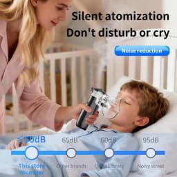 Mesh Nebulizer Portable Inhaler Machine Smart Timer Silent Atomizer for Kids Adult Rechargeable Home Medical Respiratory Care