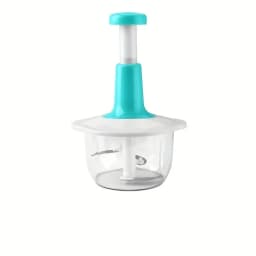 Manual Press Vegetable Chopper & Garlic Mincer Stainless Steel Blade Food Processor for Kitchen Cooking, Multifunctional Grinder