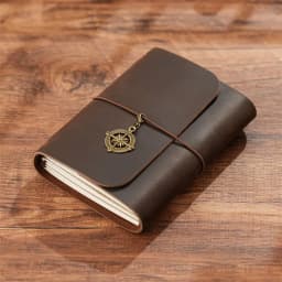 A5 Three Fold Journal Real Leather Notebook Refillable Vintage Style Diary Traveler Note Books Back to School Gift