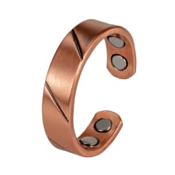 Vinterly Pure Copper Magnetic Rings Lines Adjustable Vintage 6mm Open Cuff Jewelry Wedding Bands Resizable Finger Metal Soft