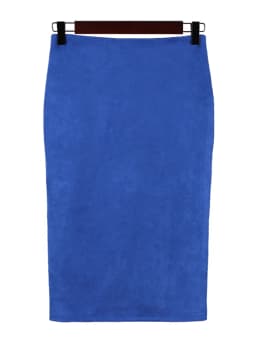 Women Skirts Suede Solid Color Pencil Skirt Female Autumn Winter High Waist Bodycon Vintage Suede Split Thick Stretchy Skirts