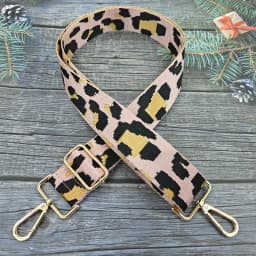 Fashionable Leopard Print Shoulder Strap with Adjustable Luggage Replacement Strap, Convenient Luggage Accessories