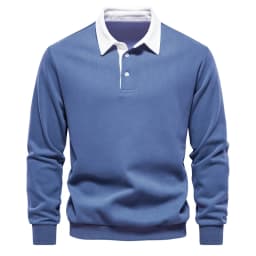 2025 Spring Autumn Polo Neck Sweatshirts for Men Fashion Smart Casual Cotton Mens Hoodies Sweatshirts High Quality Pullover Tops