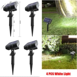 4PCS Solar Powered Outdoor Wall Light 3 Modes Security Lamp for Patio Garden Porch Fence Corridor Balcony 5 LED Bulbs Motion Sensor Solar Pathway