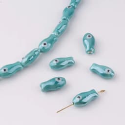 10Pcs Retro Small Fish Beads Charms Ceramic Spacer Loose Beads For Jewelry Making DIY Bracelet Accessories
