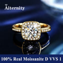 Classic 6 Prong Diamond Ring D Color 1ct Moissanite VVS Round Cut Lab Diamond Ring for Women Engagement Wedding Band Jewelry