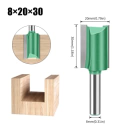 3mm-20mm Diameter 8mm Shank Straight Bit Tungsten Carbide Single Double Flute Router Bit Wood Milling Cutter For Woodwork Tool