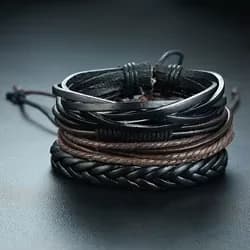 leather bracelet adjust style