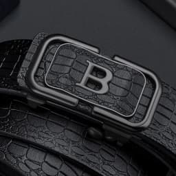 Fashionable Men's Crocodile Pattern Automatic Buckle Belt With Men's Jeans Casual Belt Trendy Men's Business Design Belt
