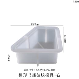 DIY Crystal Resin Mold Large Trapezoidal Square Book Stall Jewelry Table Decoration Epoxy Mirror Silicone Mold For Resin Making