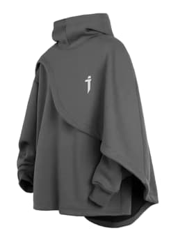 Autumn And Winter Embroidery Functional Cape Hoodies For Men And Women Hooded Fake Two-piece Pullover Cloak