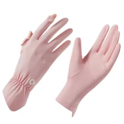 Summer Ice Silk Cool Breathable Gloves for Outdoor Driving and Cycling UV Resistant Touch Screen Flip Elastic Protective Gloves