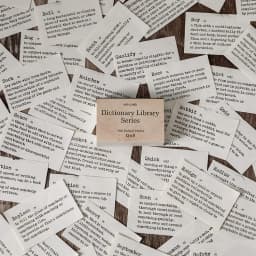 100Pcs Vintage Dictionary Library Series Word Label Craft Paper Memo Pad Junk Journal Diary Album Scrapbooking Material Paper