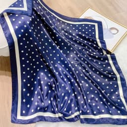 2022 Dot Print Square Scarf For Women Silk Shawl Neckerchief Female Hair Bands Head Wraps Headband Foulard Satin Hijab Bandana