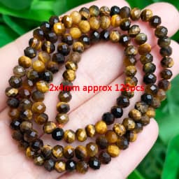 Various Styles Natural Yellow Tiger Eye Stone Beads Irregular Rondelle Column Spacer Bead for Jewelry DIY Making Bracelet Crafts