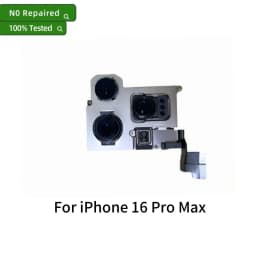 100% Tested Back Rear Camera Module For iPhone 12 13 14 15 16 Pro Max Mini Plus, Main Lens Flex Cable Replacement Repair Part