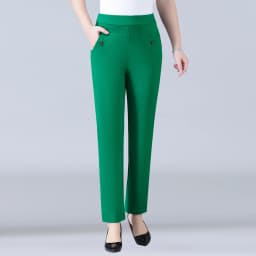 Candy Color Korean Stretch Pants Slim High Waist Straight Pants Women Trouser Patchwork Pocket Casual Thin Classic Pantalones