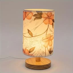 Orange Printed Fabric Desk Lamp, USB - Powered, Suitable for Bedrooms, Living Rooms, Etc., for Decorative Lighting.