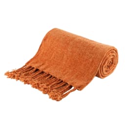 Battilo Chenille Throw Blanket With Fringe Tassels Decorative Lightweight Sofa Blanket Soft Cozy Knit Throws for Spring Decor