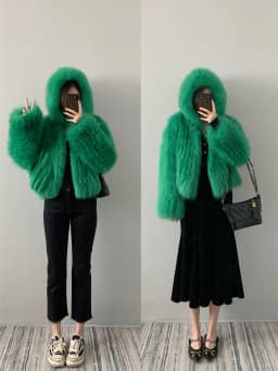 2026 New Winter Ice Cream Color Real Fur Coat Natural Fox Fur Knitting Craft Coat With Hooded Fashion Sweet Beauty Women Coat