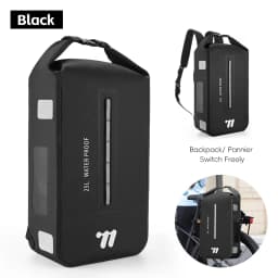 WEST BIKING 25L Multifunctional Cycling Backpack TPU Waterproof Moutain Bike Rear Side Pannier Bag Reflective Bicycle Travel Bag