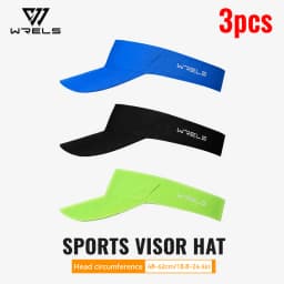 WRELS 1/2/3pcs Summer Sun Protection Empty Top Hat Breathable Sweat Absorbing Sun Visor Caps Outdoor Sport Running Tennis Caps