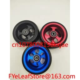 Aluminum Alloy Bearing Hole Diameter 8mm 1 Pair Wheelchair Accessories with Bearings 4-inch Universal Wheel PU Solid Wheel