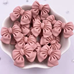 Resin Kawaii Colorful Painted Cartoon Bowknot Flatback Stone Figurine 20PCS Scrapbook DIY Decor Home Accessories Crafts OM201