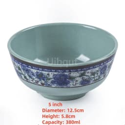 4.5 5 inch 2 10 pcs set Break resistant Melamine Bowl Thickened Flower Rice Soup Snack Bowl Plastic Food Tableware Chinese Bowls