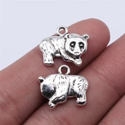 10cs Cute Animal Panda Bear Charms Pendants Antique Jewelry Making DIY Handmade Craft Pendant