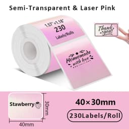 1Roll Label Sticker Self-Adhesive Thermal Paper,Suit for M110 M220 M200 E210 P50 DETONG P1 WP9520 Munbyn Nelko PM220 MiniPrinter