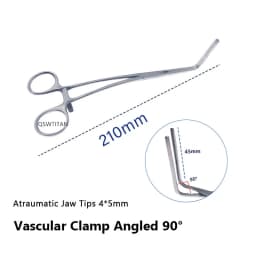 Atraumatic Jaw Tips Vascular Clamps Aortic Exclusion Clamp stainless steel Cardiovascular surgical instruments