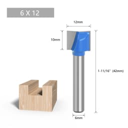 LAVIE 1pc 6mm Cleaning Bottom Bit Straight Router Bit Set Clean Milling Cutter Woodworking Power Machine-C C06006