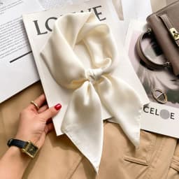 70cm Solid Colors Neckerchief Hijab Scarf For Women Silk Satin Headband Hair Scarves Female Square Shawls Head Scarfs For Ladies