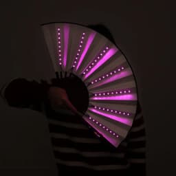 Glow Folding Led Fan Dancing Light Wedding Halloween Christmas Festival Accessories Built-in Battery In The Dark Party Supplies