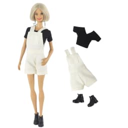 Suspender Jeans Doll Clothes 1:6 Scale Outfit for 11.5 Inch 30cm Doll Many Style for Choice Gifts for Girls Doll Accessories