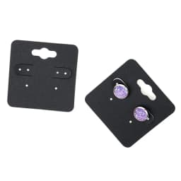 50pcs 5x5cm Paperboard Stud Earrings Cards Display Earrings Hooks Holders Organizers Hang Tag For Diy Jewelry Packaging Making