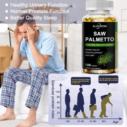 Saw Palmetto Capsules High Potency for Prostate, Urinary Tract ,Bladder Hair Health Supplement