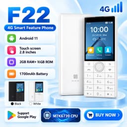 Qin F22 4G Touch Screen Keypad Smartphone Android 11 2.8 Inch No Camera 2GB+16GB 1700mAh Duoqin Grey WhatsApp Google Play Phone