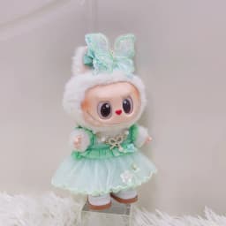 17cm Labubu 1-3 Gen Doll Outfits | Purple Butterfly & Green Butterfly Fairy Dress | Clothes for Labubu Accessories