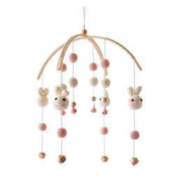 DIY Baby Crib Bed Bell Holder Arm Toy Imitation Wood Grain Infant Bed Decoration Toys Rotating Music Box Nut Screw Arm Bracket